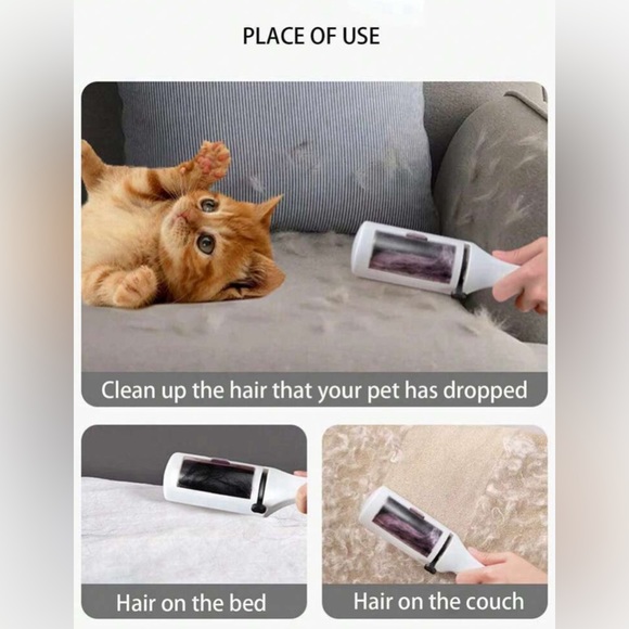 1pc Pet Hair Removal Brush, Fur Rollers For Cats & Dogs - Picture 3 of 7